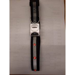 Hunde halsbnd med blinkende rdt lys 