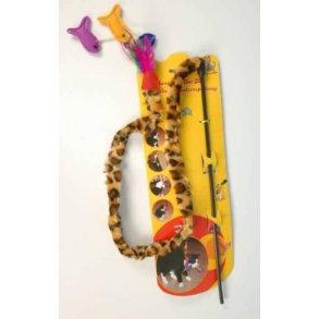 Drillepind Leopard look med fisk i enden 