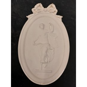 Gips relief dame med klde