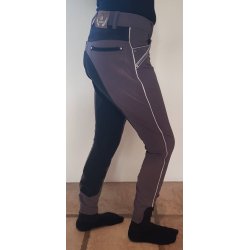Ridebukser fra HKM med fuldskind i gr
