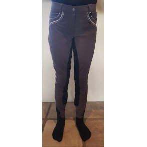 Ridebukser fra HKM med fuldskind i gr