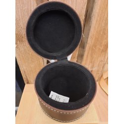 Smykke skrin/ penge skrin i brun imiteret lder