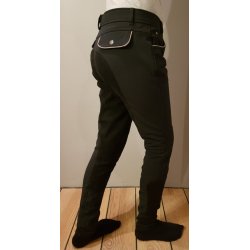 Ridebukser vinter i Softshell fra QHP i sort Str 38