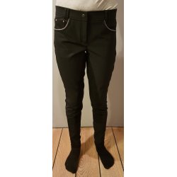 Ridebukser vinter i Softshell fra QHP i sort Str 38