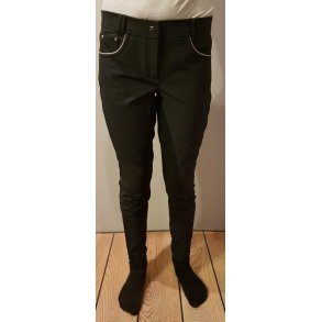 Ridebukser vinter i Softshell fra QHP i sort Str 38