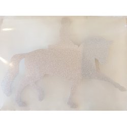 1 Stk. Strygemrker med dressurhest fes i flere farver