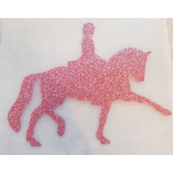 1 Stk. Strygemrker med dressurhest fes i flere farver