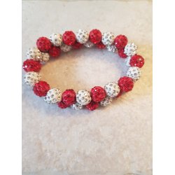 Hrbnd / scrunchie med flotte perler fra QHP "Gloss" flere farver 