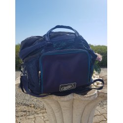 Strigletaske fra QHP "Ombre/Illusion" i bl med grnt mnster