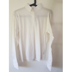 Stvne bluse fra Waldhausen  Klassisk hvid bommuld