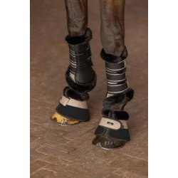 HV Polo Klokker med imiteret pels og uld look "Francis" Sort/beige