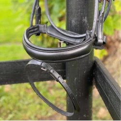  Trense med tilbagetrk fra ByWeber "Andrea" Sort/sort med krystaller