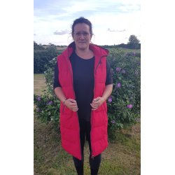 Lang Vest fra Euro Star i Rd "Laverri" str. l &amp; xl.