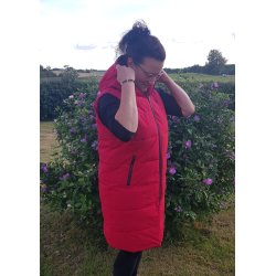 Lang Vest fra Euro Star i Rd "Laverri" str. l &amp; xl.