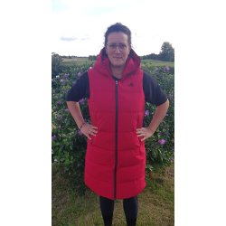 Lang Vest fra Euro Star i Rd "Laverri" str. l &amp; xl.