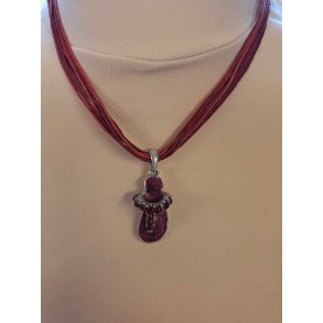 Halskde med lille klipklap Rd