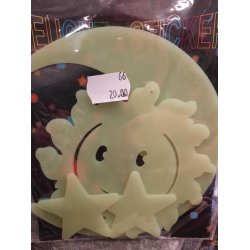 Lysende stickers til brnevrelset i plast - Hnder eller delfiner