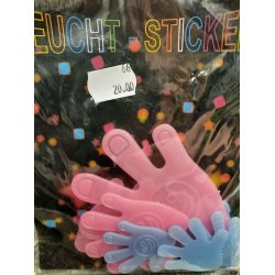 Lysende stickers til brnevrelset i plast - Hnder eller delfiner