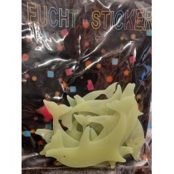 Lysende stickers til brnevrelset i plast - Hnder eller delfiner