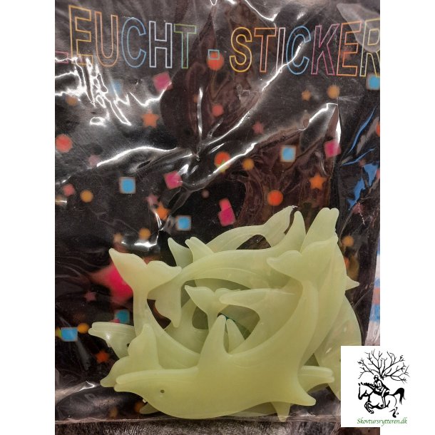 Lysende stickers til brnevrelset i plast - Hnder eller delfiner