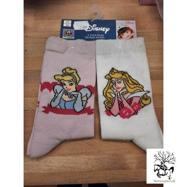 Disney prinsesse strmper 2 pk - str 33-36