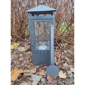 Oliekamin til ude eller inde ,kan ogs bruges som lanterne  - ca 47,5 cm hj