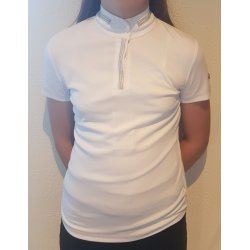 Stvne bluse fra IR med slv og guld detaljer "Chet Moi" hvid