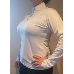 Stvne bluse langrmet med blonder "Lacey"