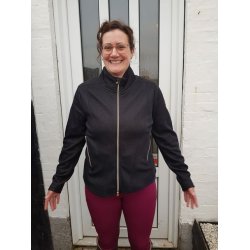 Cardigan med guld glitter og lynls med fleece foer fra ELT "Cincinnati" str S