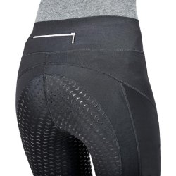 Ridetights fra waldhausen med full silikone grib "Victoria" Sort str 40