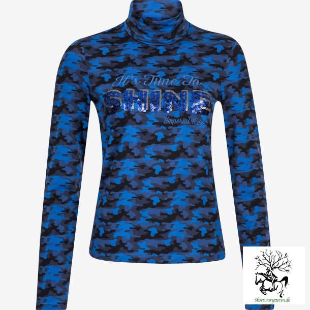 Bluse med Rullekrave "Spotted"