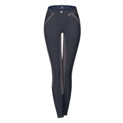  Ridebukser med fuld silikone grib  "Nadine" Sort , cobolt og marine bl