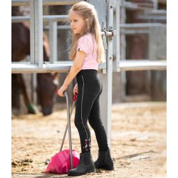 Ridetights til brn med pink glitter bnd og enhjrning "DENALI" nat bl
