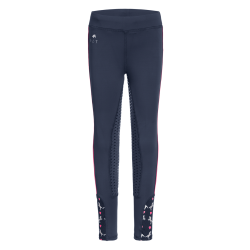 Ridetights til brn med pink glitter bnd og enhjrning "DENALI" nat bl
