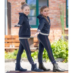 Ridetights til brn med pink glitter bnd og enhjrning "DENALI" nat bl