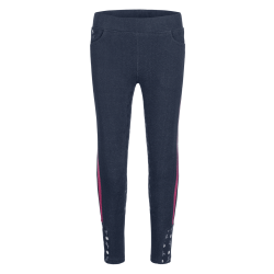 Ridetights Vinter til brn fra ELT "Lucky Elsa" Bl m lyserd glimmer stribe 