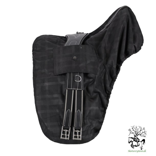 Sadelovertrk med bning til gjord, vandtt fra QHP i farven midnight - Sort