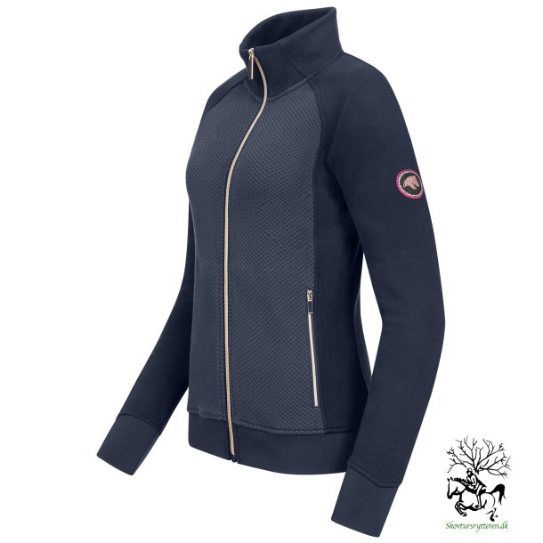 Ridecardigan / Sweat jakke med lynls vinter "Fremont" fra ELT Navy bl