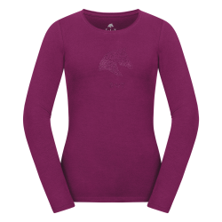 Langrmet T-shirt med heste hoved i krystaller " FRISCO "