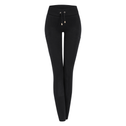 Ridetights med full silikone grib fra ELT med snrre og elastik "Gesa" Sort
