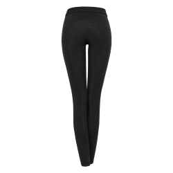 Ridetights med full silikone grib fra ELT med snrre og elastik "Gesa" Sort