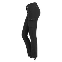 Ridebukser islnder med brede ben i microfiber med silikone grib fra Waldhausen - Cargo