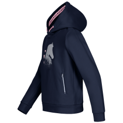  Hoodie til brn med glimmer hest "Lucky Guilia" navy b