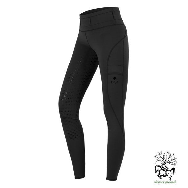Ridetights med hj talje og full silikone grib fra ELT  "Hanna"
