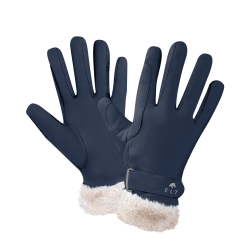 Ridehandsker vinter med plys fra ELT "St. Moritz" Navy bl