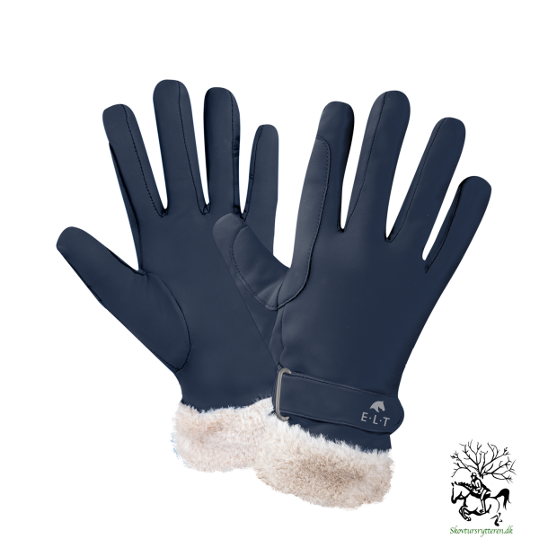 Ridehandsker vinter med plys fra ELT "St. Moritz" Navy bl