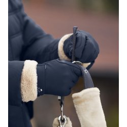 Ridehandsker vinter med plys fra ELT "St. Moritz" Navy bl