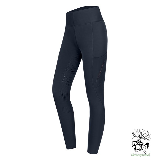 Ridetights til vinter med elastik talje og indvendig grib i taljen i dyb bl fra ELT "Milla"