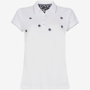  T-shirt fra HV Polo med bl blomst 