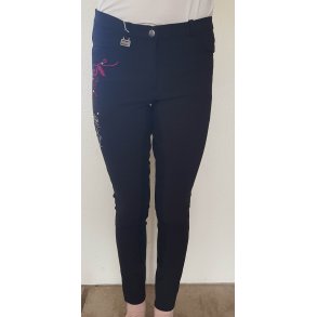 Ridebukser med broderi og fuldskind fra ELT 